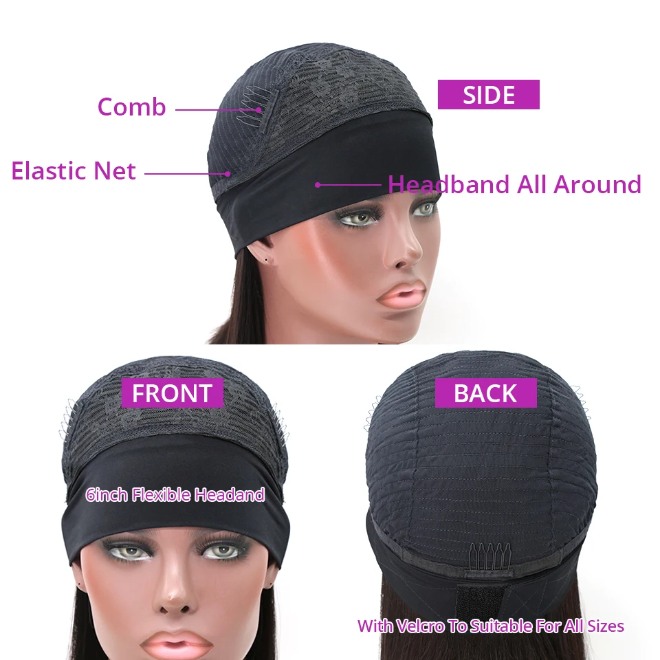 

Body Wave Headband Wig Human Hair Wigs With Headband Scarf Full Machine Made Wigs For Women Wigs Wholesale Vendor Human in bulk