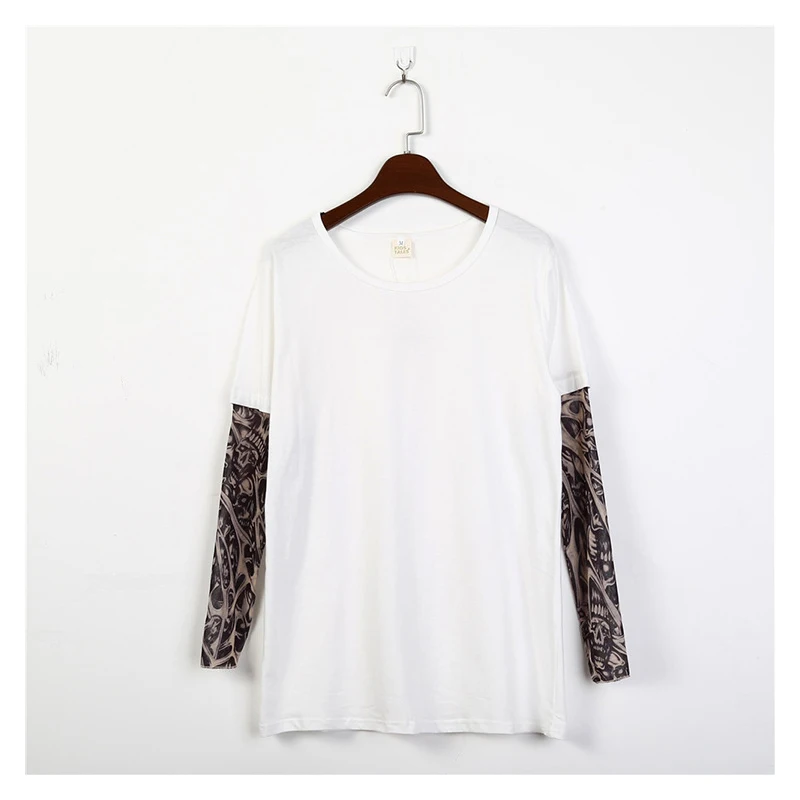 

2021 Fashion Family Matching Outfits Tees Patchwork Printed Long Sleeve T-Shirt For Dad and Son Father Kids Boys Tshirt Clothes