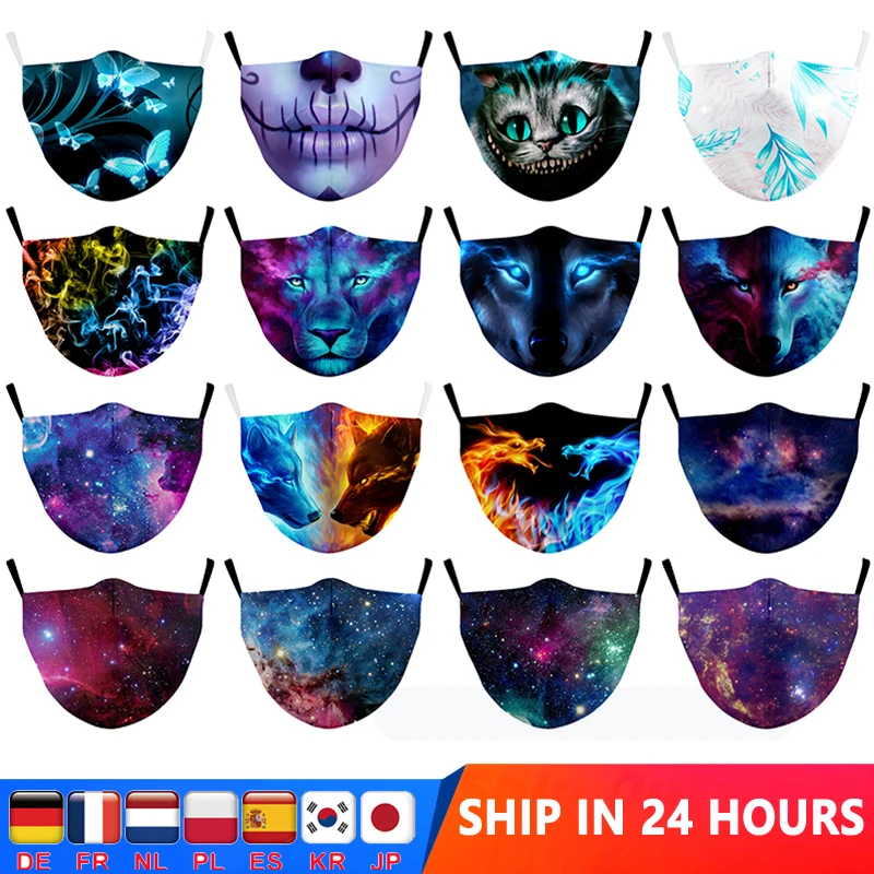 Маска для лица маска взрослых с графикой Мультяшные маски рта унисекс