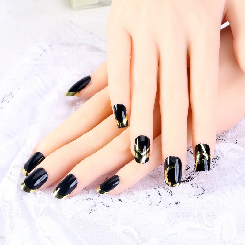 

5Sheets Nail Stickers Geometry Stripe French Swirls Nail Art Vinyls Circle Stars Heart Manicure Stencil Tips Guide Decoration