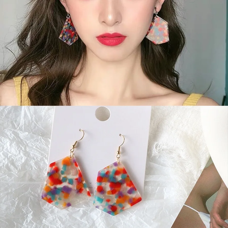 Модные Акриловые висячие серьги леденец для женщин и девушек новинка 2019