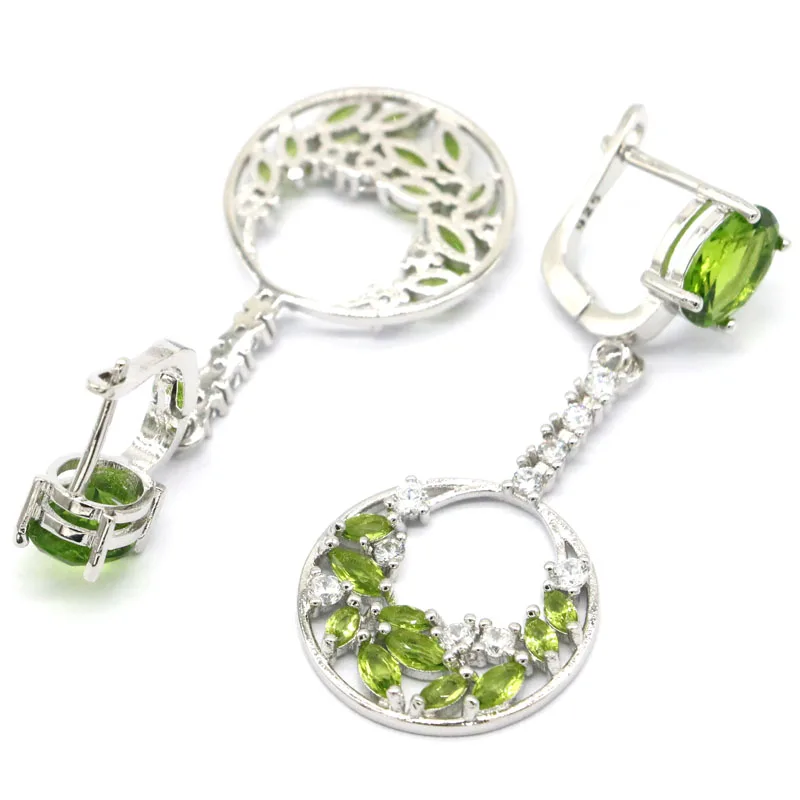 48x20 мм Потрясающие создан зеленый перидот кубический циркон для Для женщин