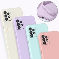 2021 New Square Silicone Phone Case For Samsung Galaxy A32 A32 Matte Camera Protective Girl Boy Cute Fundas Back Cover