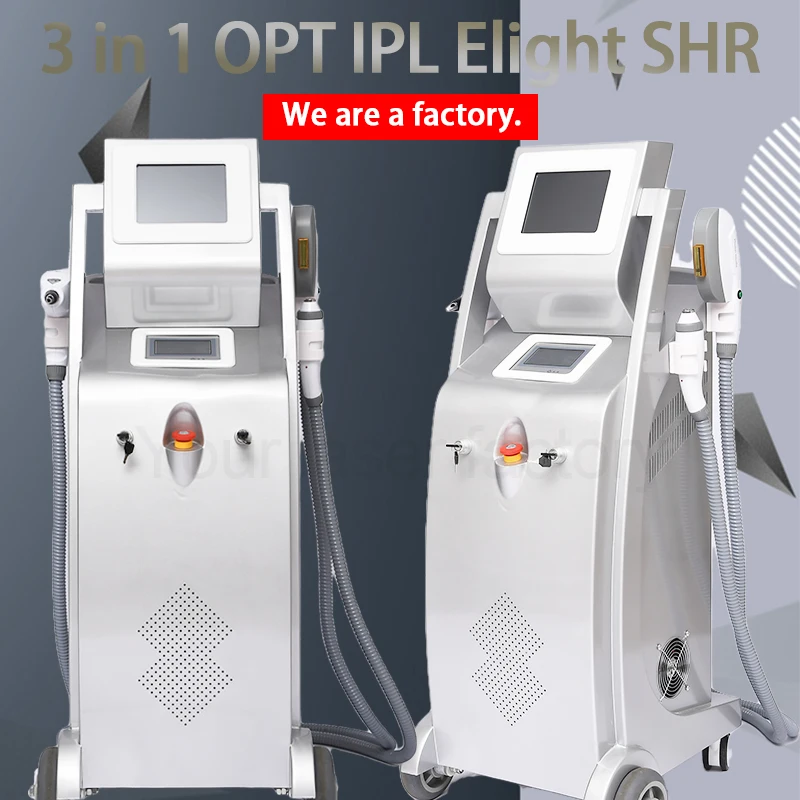 

3 в 1 OPT IPL Elight SHR перманентное удаление волос Q-Switch Nd Yag Лазерное удаление татуировок машина для отбеливания кожи для салона