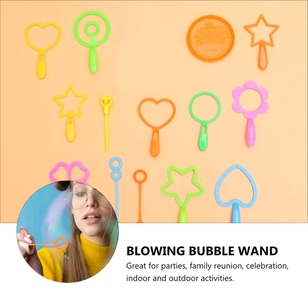 

1 Set 28pcs Bubble Blowing Bars Bubble Wands Handheld Bubble Sticks (Assorted Color)