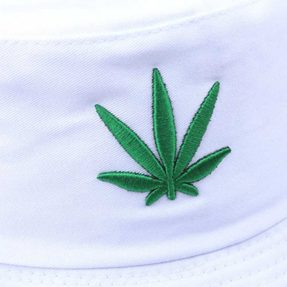 Панама с вышивкой в виде кленового листа для мужчин и женщин складная шапка