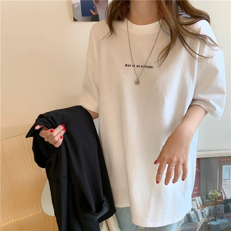 

WZ1857 Spring 2021 new Korean design sense niche wear short-sleeved T-shirt women