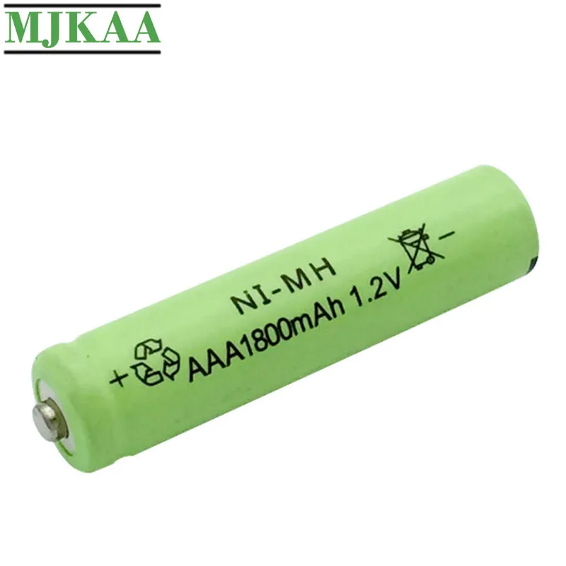 MJKAA 10 шт. AAA 1800 мАч 1 2 в Ni MH перезаряжаемая батарея 100% Высокое качество 3A NiMH В