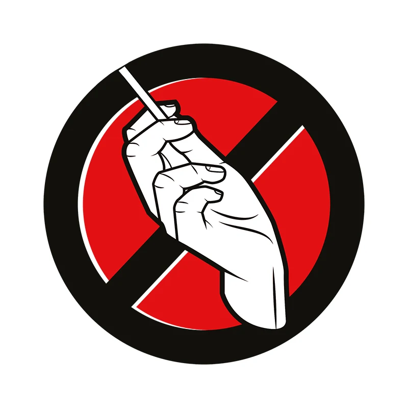 

For No Smoking Sign Caravan Car Stickers Graffiti Funny Decal Surfboard Motorcycle Waterproof Car Styling Decoration 13cm X 13cm
