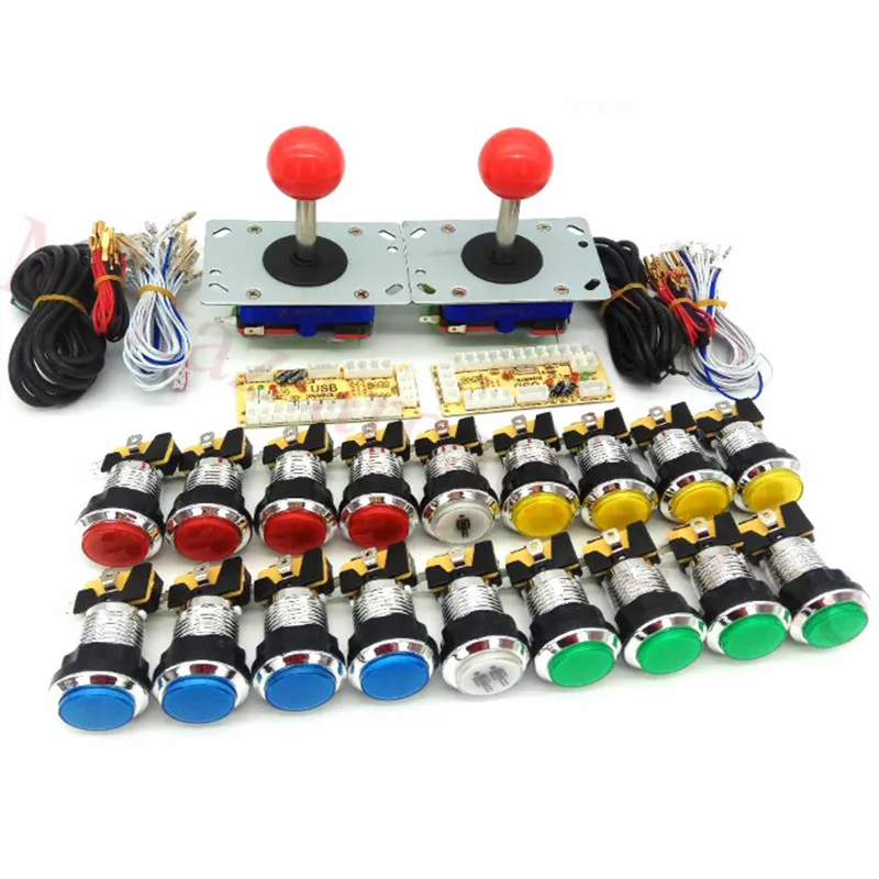 DIY Набор аркадных пряди с джойстик ZIPPYY и хромированные светодиодные кнопки 2