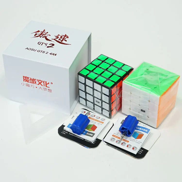 

Moyu Aosu GTS 2 4x4 cube Black/stickerless Twist Puzzle cubo Magico Stickerless