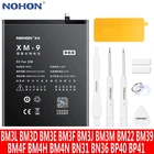 Аккумулятор NOHON для Xiaomi Mi 10 9 9T 8 Pro SE Lite 6 5 5X 6X CC9 CC9E A2 A3 сменная литий-полимерный батарея BM3L BM3M BM3E BM4F BN31 BP41