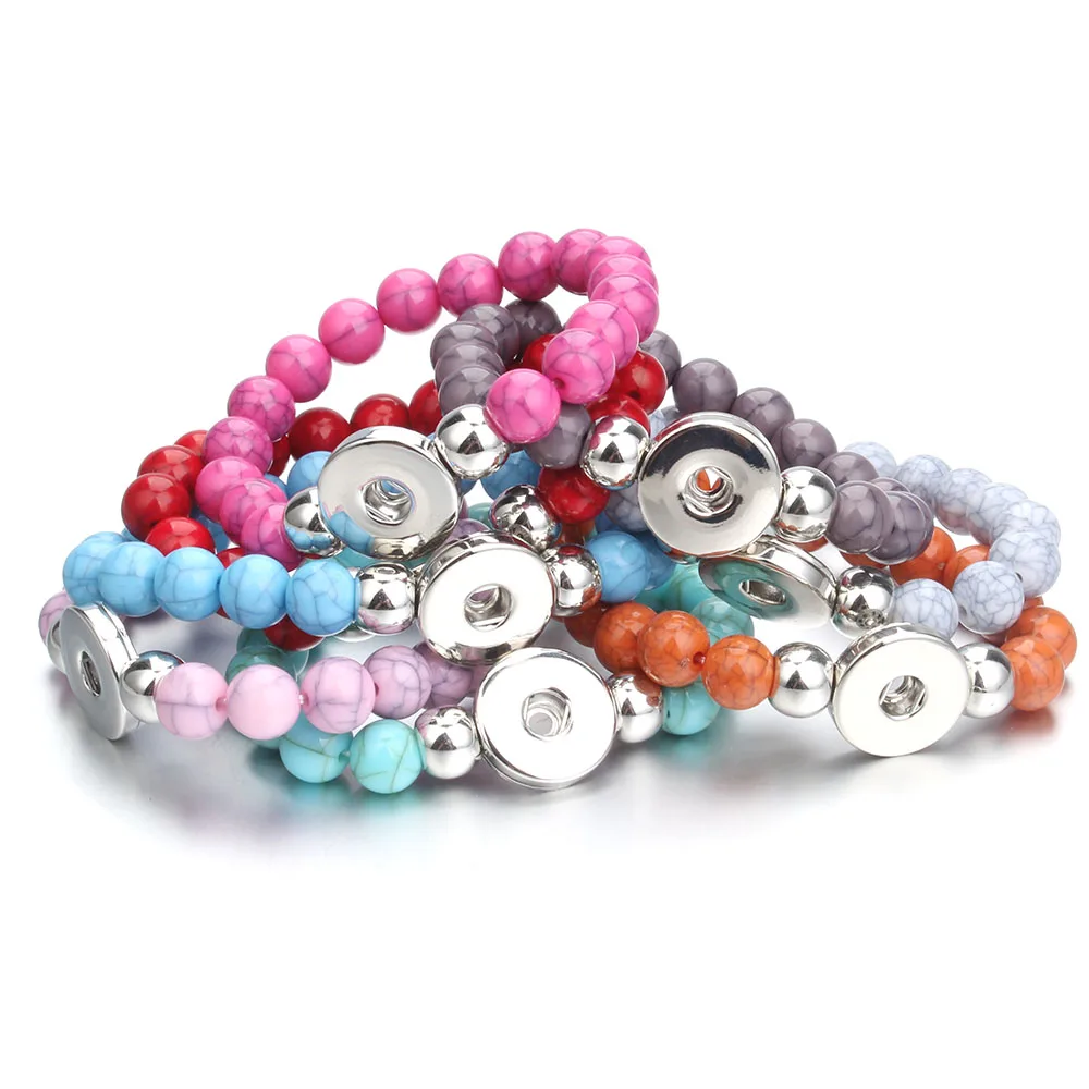 Новый браслет с застежкой 18 мм застежкой-кнопкой женский подарок трещинами