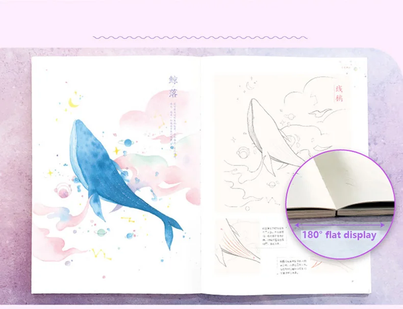 Cotton Candy and Daydream Watercolor Book Beautiful Girl Tutorial Art Painting Technique Books Coloring for Kids | Канцтовары для