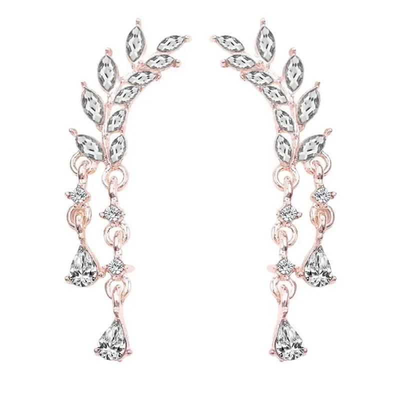 Женские серьги ангельские крылья с кристаллами для вечеринок готические перьями