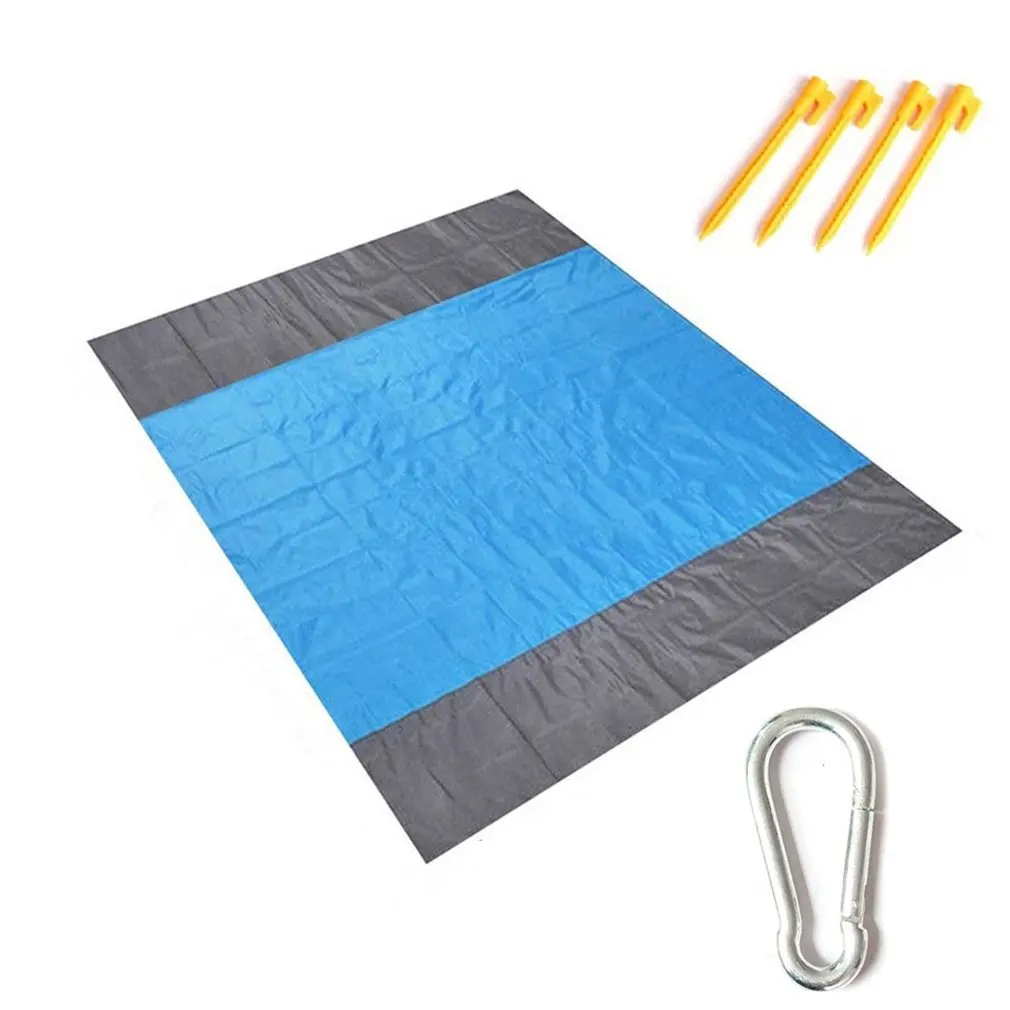 

Beach Mat Picnic Blanket Foldable Mesh Plaid Mat Outdoor Waterproof Camping Blanket For Outdoor Picnic