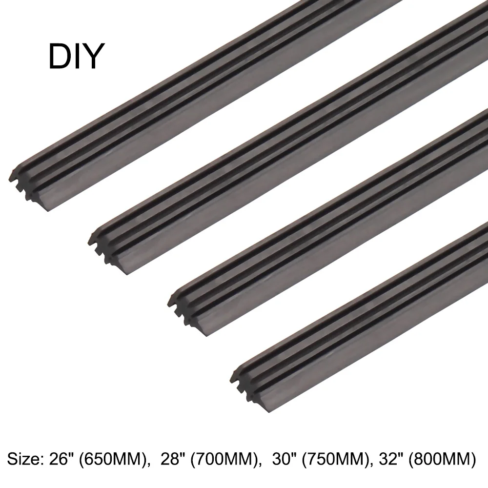 

2Pcs/Set Windshield Repairs Vehicle Windshield Insert Natural Rubber Car Wiper Blade Strip 26"28"30"32" Wiper Accessories