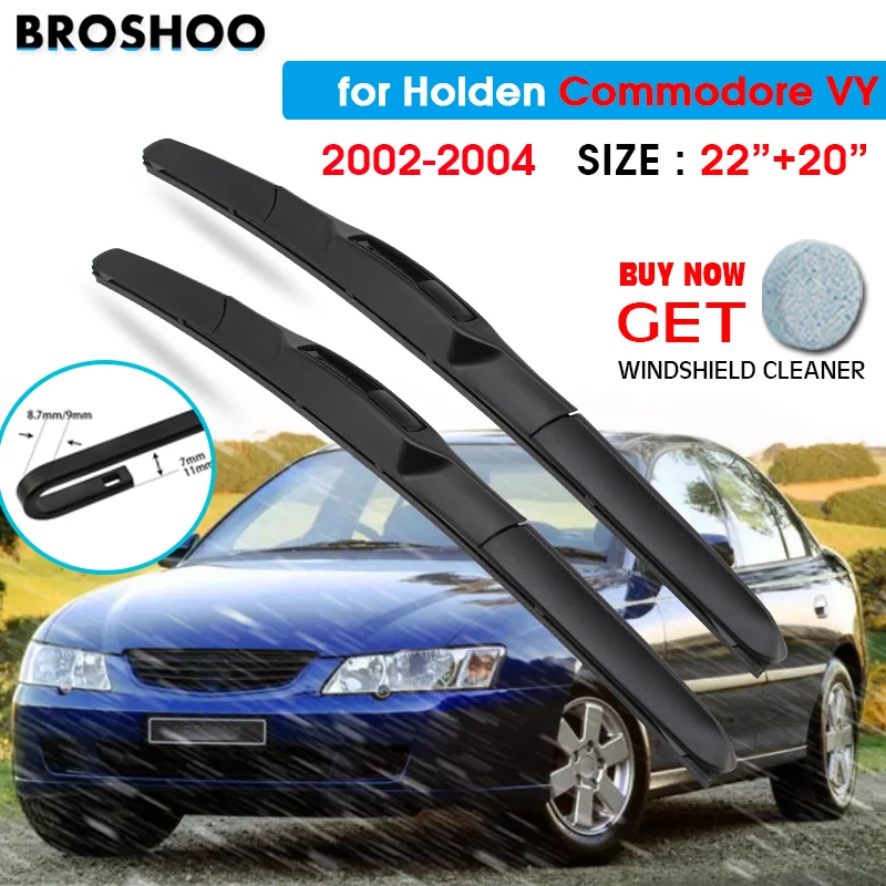 

Щетка стеклоочистителя для Holden Commodore VY 22 "+ 20" 2002-2004 Авто Стеклоочистители для лобового стекла лезвия окно подходит U Hook Arms