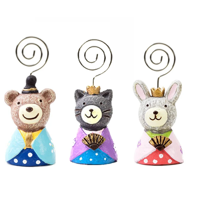 Симпатичный держатель для фотографий подставка с зажимом украшение в виде