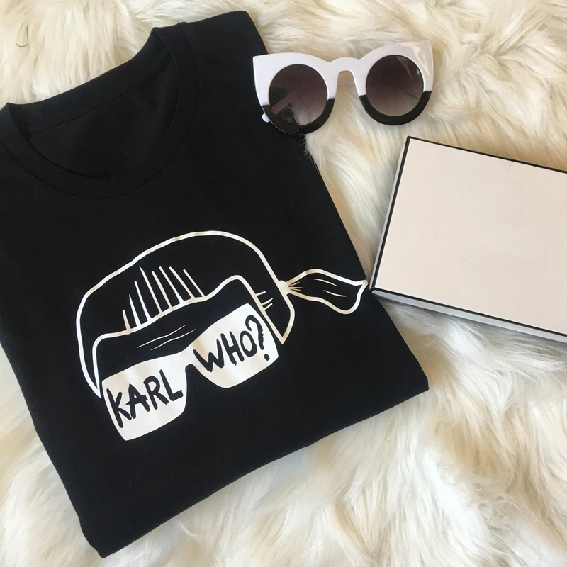 Karl Who Футболка женская хлопковая с коротким рукавом Карл Лагерфельд футболка