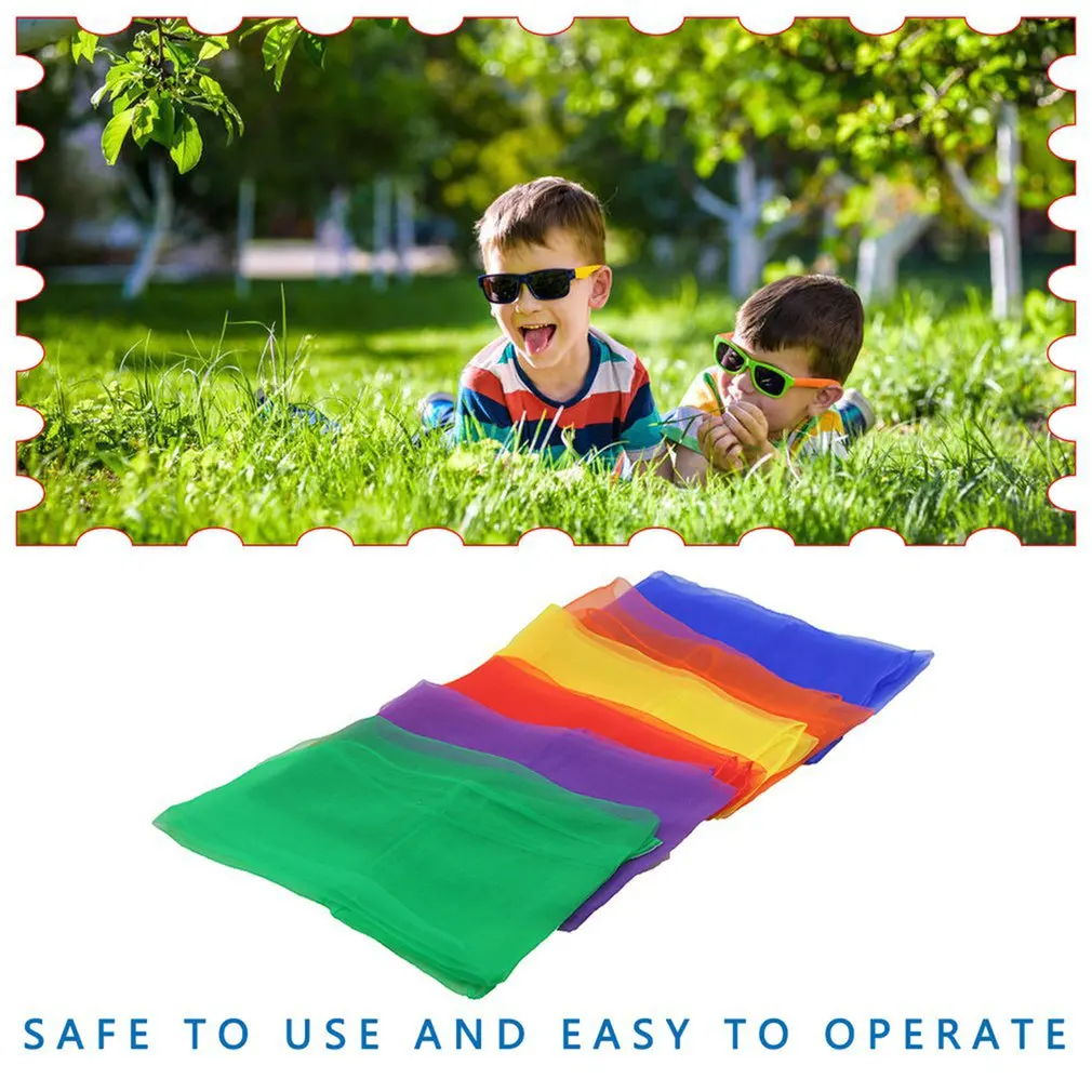 

1pc 6 colors Gymnastics Scarves For Outdoor Game Toys Dancing And Juggling Towels Candy Colored Gym Towel Dance Random Color