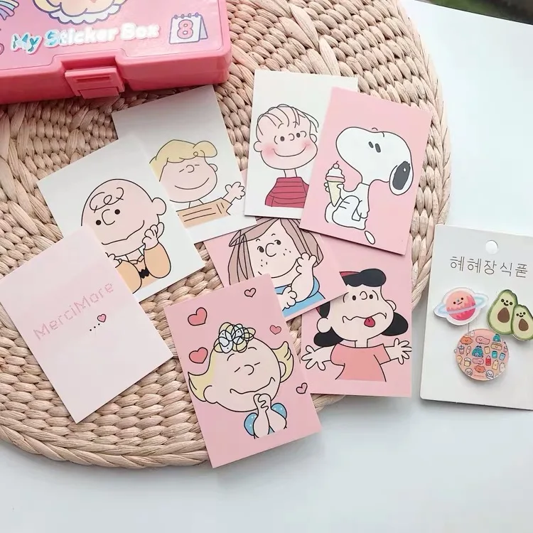 8 шт. Ins Peanuts изгой карта собаки милый мультфильм доска для сообщений доска для фото дисплей доска украшение стены визитная карточка дисплей