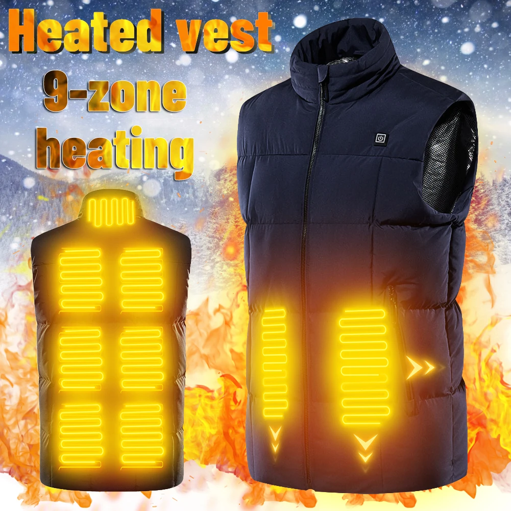 2021 NWE мужская уличная куртка с инфракрасным подогревом USB, зимняя водонепроницаемая теплая одежда с электрическим подогревом, спортивные жи...