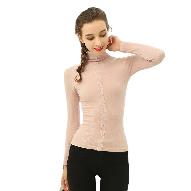 

2020 New Autumn and Winter Thermal Underwear Ladies High Neck Seamless Body Underwear Fashion Students Autumn Clothes Long Pants