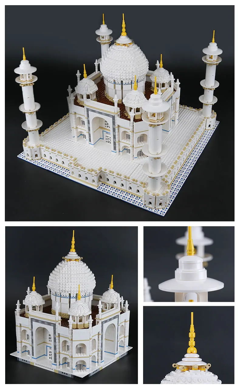 DHL 17008 архитектурный конструктор игрушки 10256 Taj Mahal набор строительных блоков Кирпичи новые сборочные наборы игрушки детские рождественские подарки