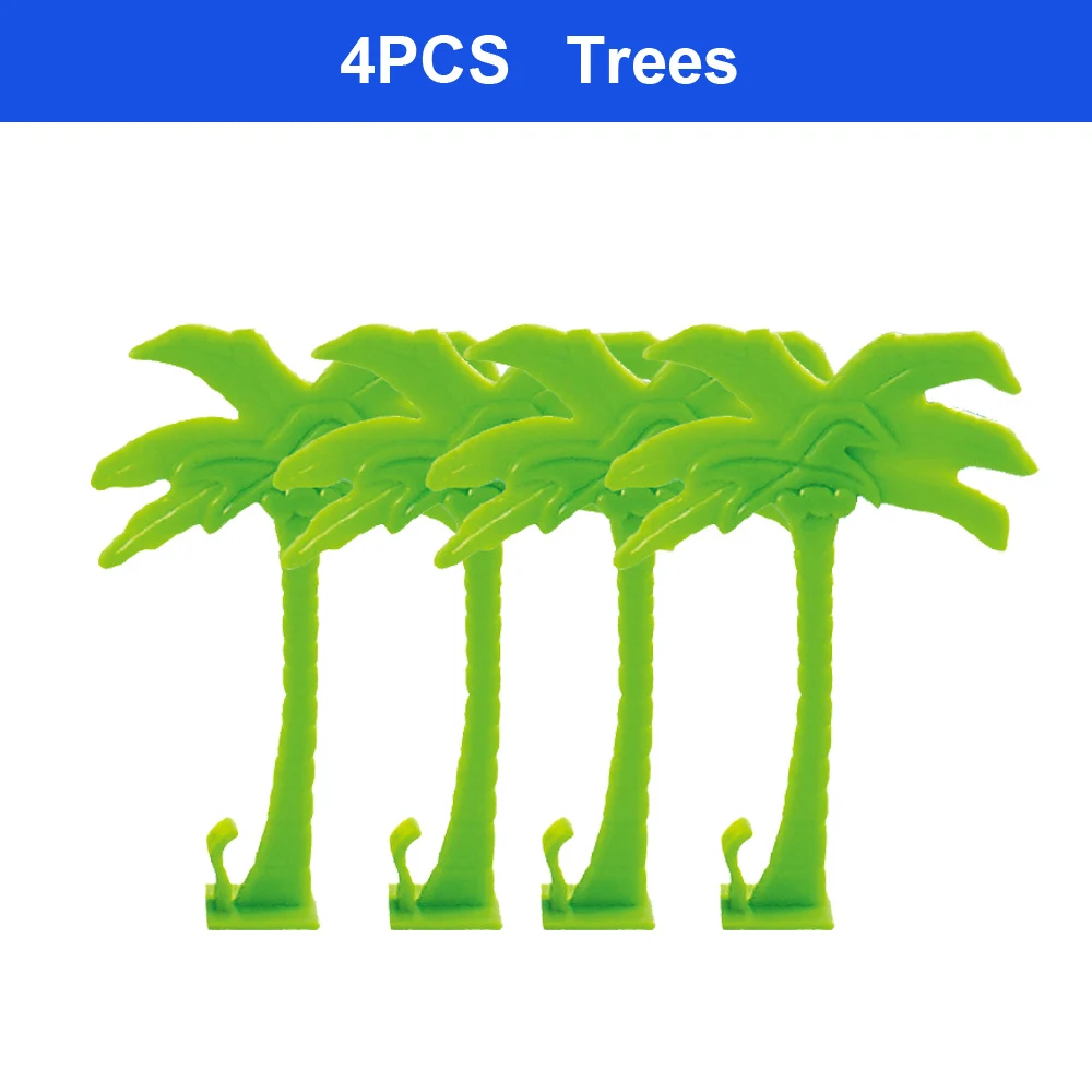 4PCS TREES 5,5 см железнодорожные автомобильные игрушки DIY универсальные аксессуары для светящихся магических гоночных треков Развивающие игрушки для Дети Детские подарки - Цвет: 4PCS TREES