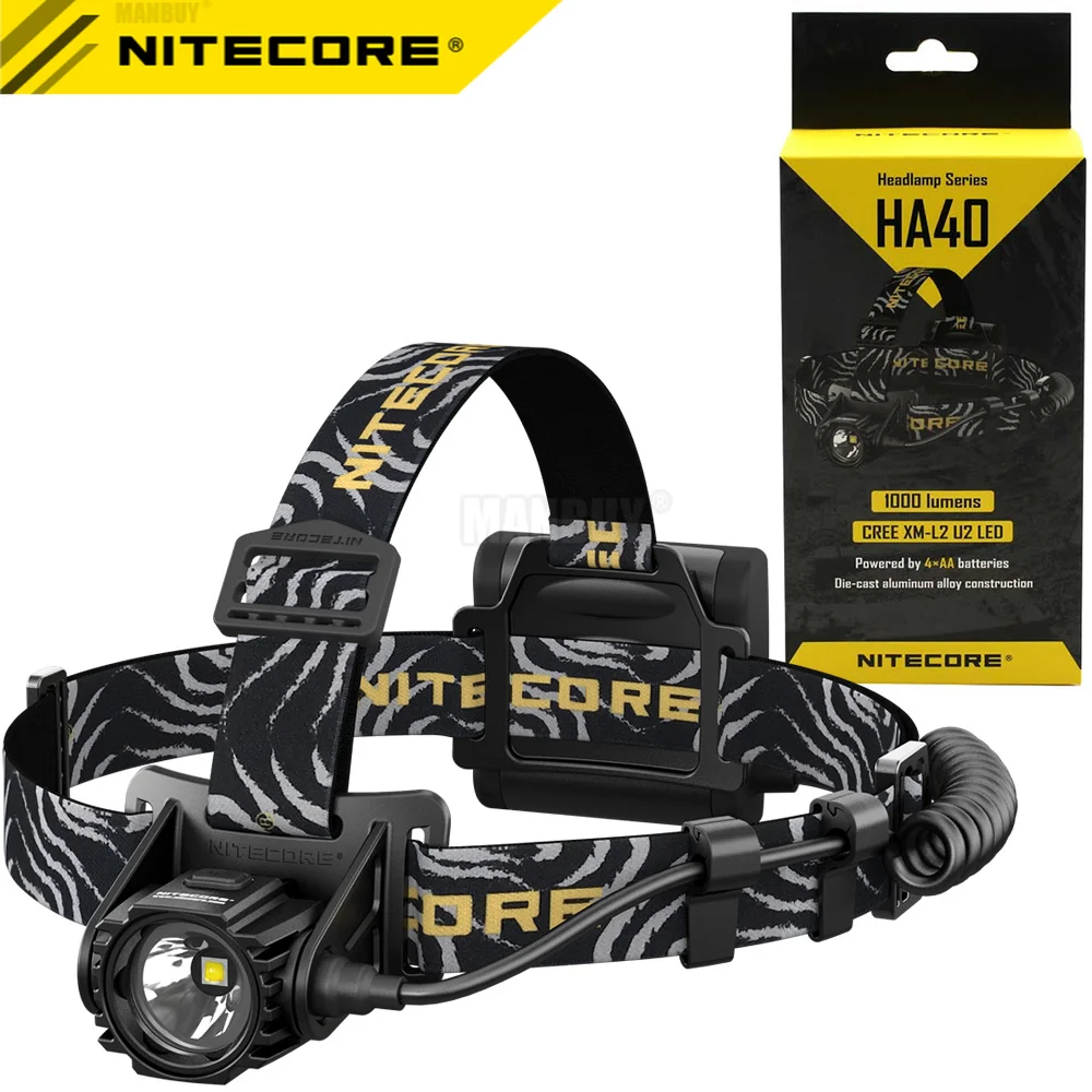 

Налобный фонарь Nitecore HA40, 1000 люмен, 4 хaa, без аккумулятора
