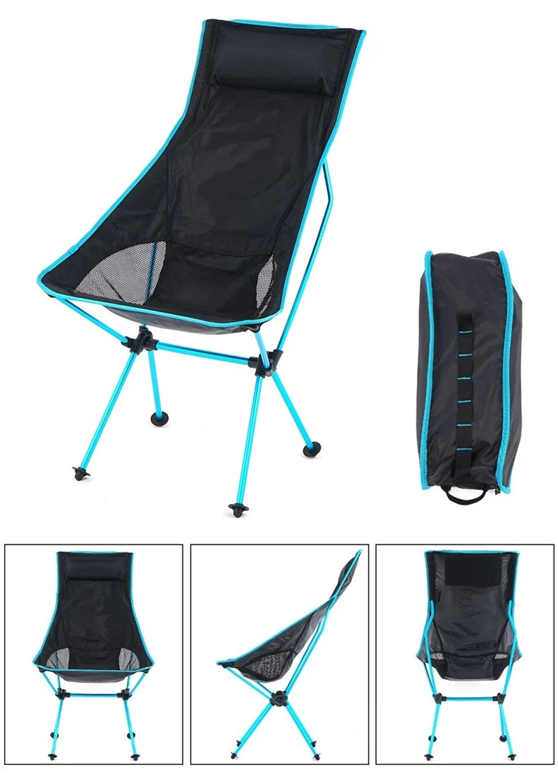 

Travel Ultralight Folding Chair Super Hard High Load Outdoor Camping Portable Beach Hiking Picnic Seat Fishing Tool Fold Chair