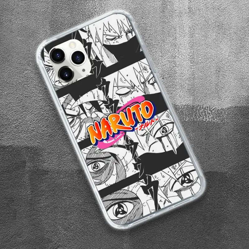 

Japan Anime Naruto poster Phone Case Transparent for iPhone 11 12 mini pro XS MAX 8 7 6 6S Plus X 5S SE 2020 XR