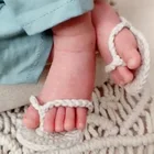 Обувь для малышей обувь для первых шагов детские тапочки ручной работы кроше реквизит для фотосъемки обувь для новорожденных аксессуары для фотосъемки сандалии