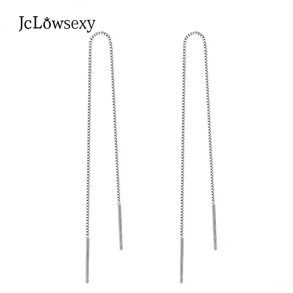 Висячие серьги Jclowsexy с длинными кисточками 9 см-18 см серебряным покрытием