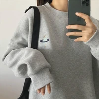 round neck sweater trendy fashion embroidery planet pullover sweater thick section new autumn and winter sweater