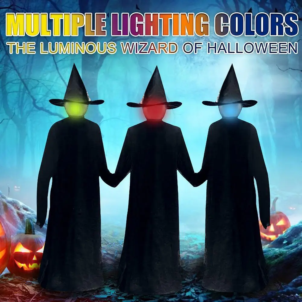 

Хэллоуин светящиеся ведьмы Призрак украшение на Хэллоуин Страшные реквизиты страшный скелет для фотокостюма