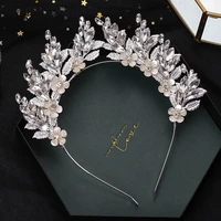 gorgeous and simple silver tree shaped flower shaped hand woven headband european and american bridal wedding hair accessories