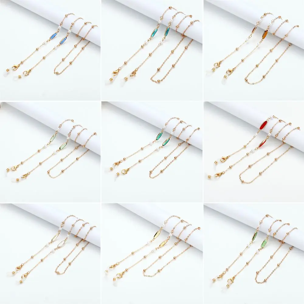 

Fashion Anti-lost Metal Necklace Eyeglasses Strap Glasses Chains Reading Glasses Cords Sunglasses Lanyards