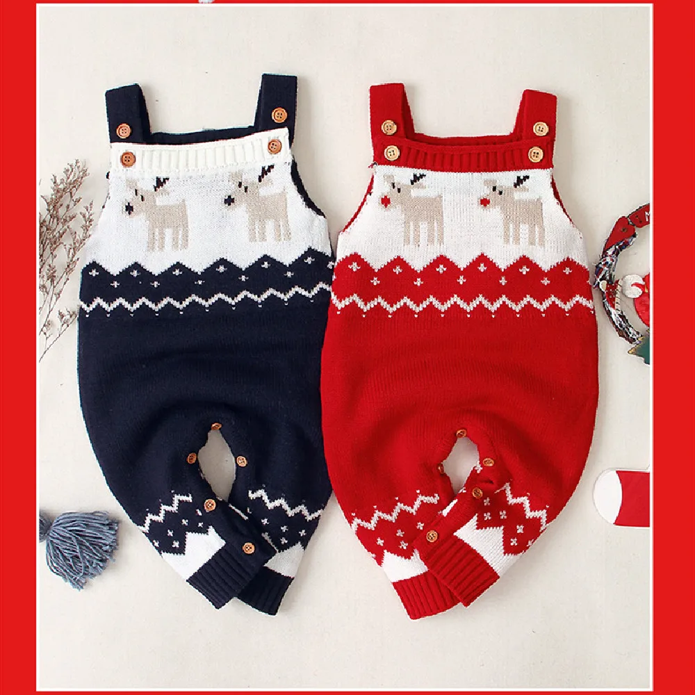 Трикотажный детский комбинезон Рождественский Детский для мальчиков Осенний