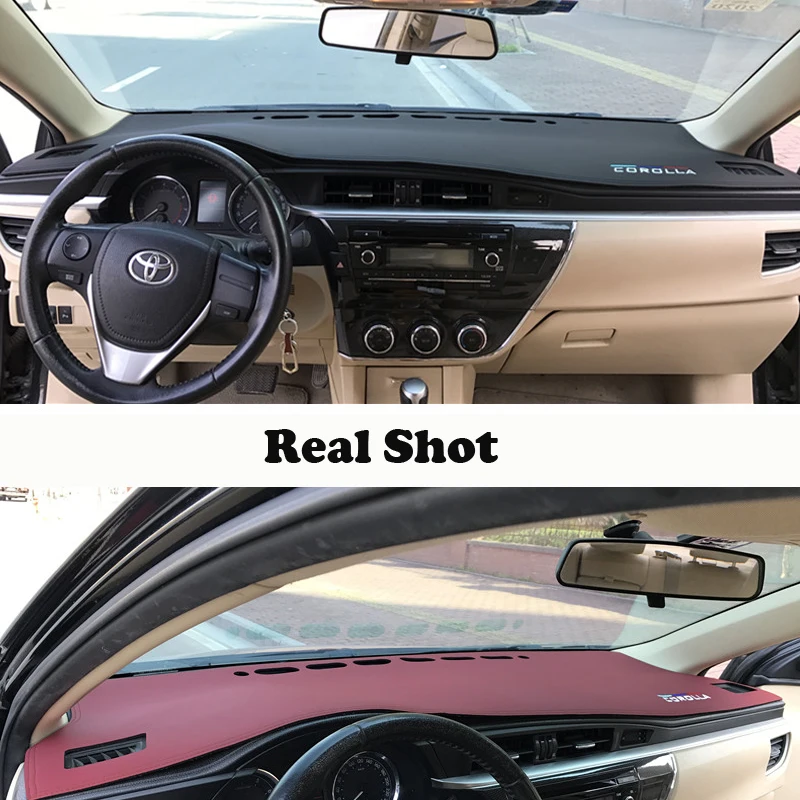 Leather Dashmat Accessories Car-Styling Dashboard Covers Pad Dash Mat Sunshade For Toyota Corolla E180 Axio 2014-2017 2018 | Автомобили и