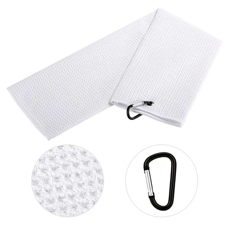 

Golf Towel with Carabiner Club Brush Cleaning Kit for Outdoor Sports Accessories