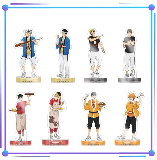

Anime Haikyuu!! Hinata Shoyo Tobio Kageyama Kei Tsukishi Acrylic Figure Stand Display Model Plate Table Decor Cosplay Cartoon