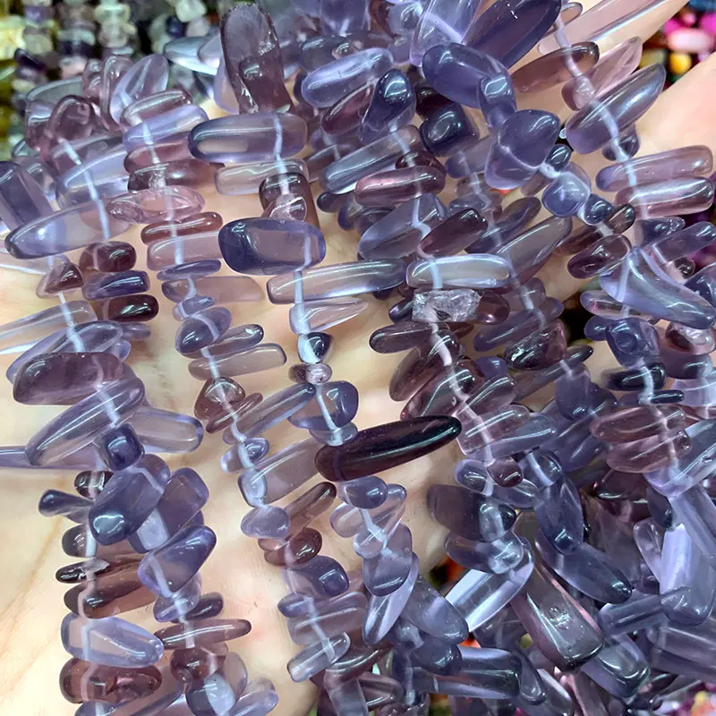 purple glass AAA розовый кварц Агаты азурлиты 12-20 мм полосы каменные бусы «сделай сам» для изготовления украшений ожерелья Браслет материал - Цвет: purple glass