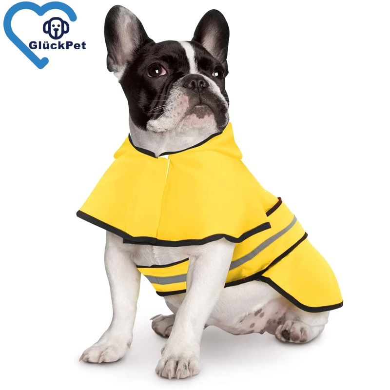 

Летний уличный дождевик для щенков S-4XL, водонепроницаемые куртки с капюшоном, ПУ, дождевик для собак, одежда для кошек, оптовая продажа, дожд...
