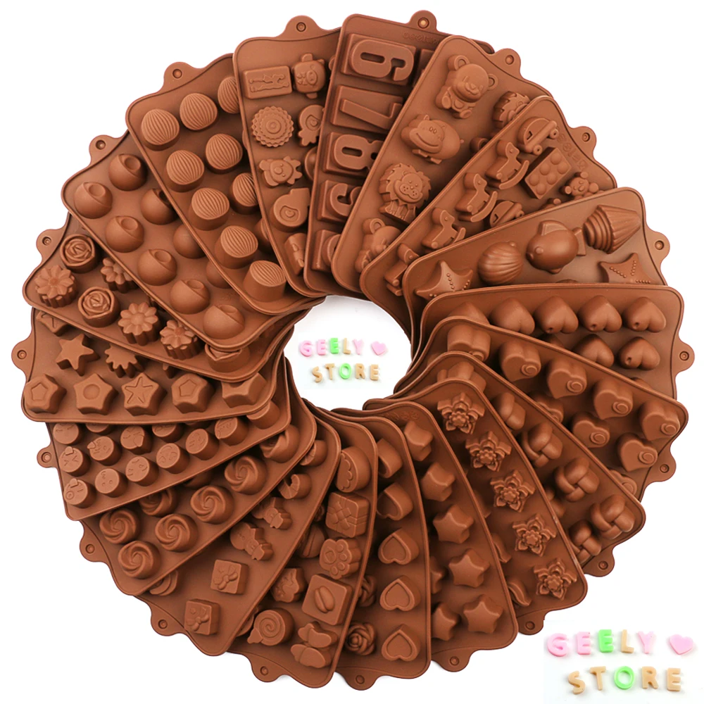 Новые формы для шоколада, силиконовая антипригарная форма для пищевых продуктов, дизайн для выпечки тортов, форма для конфет, силиконовая 3D ...