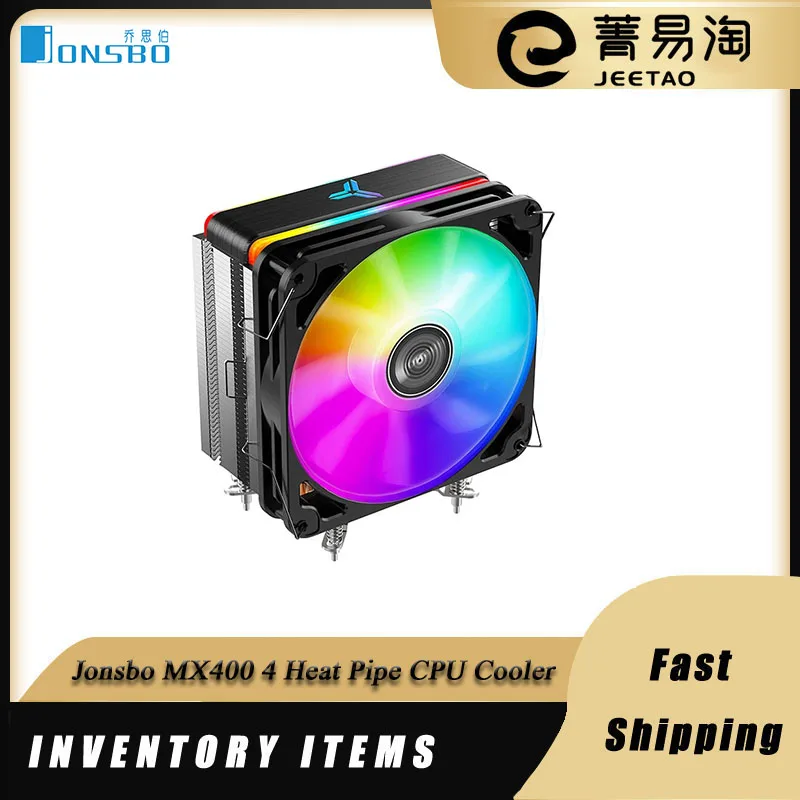 

Jonsbo MX400 4 Heat Pipe CPU Cooler 14CM High Air Volume 4PIN PWM Silent Fan ARGB Cooler For Intel LGA1200/115x ADM AM4/AM3/AM2