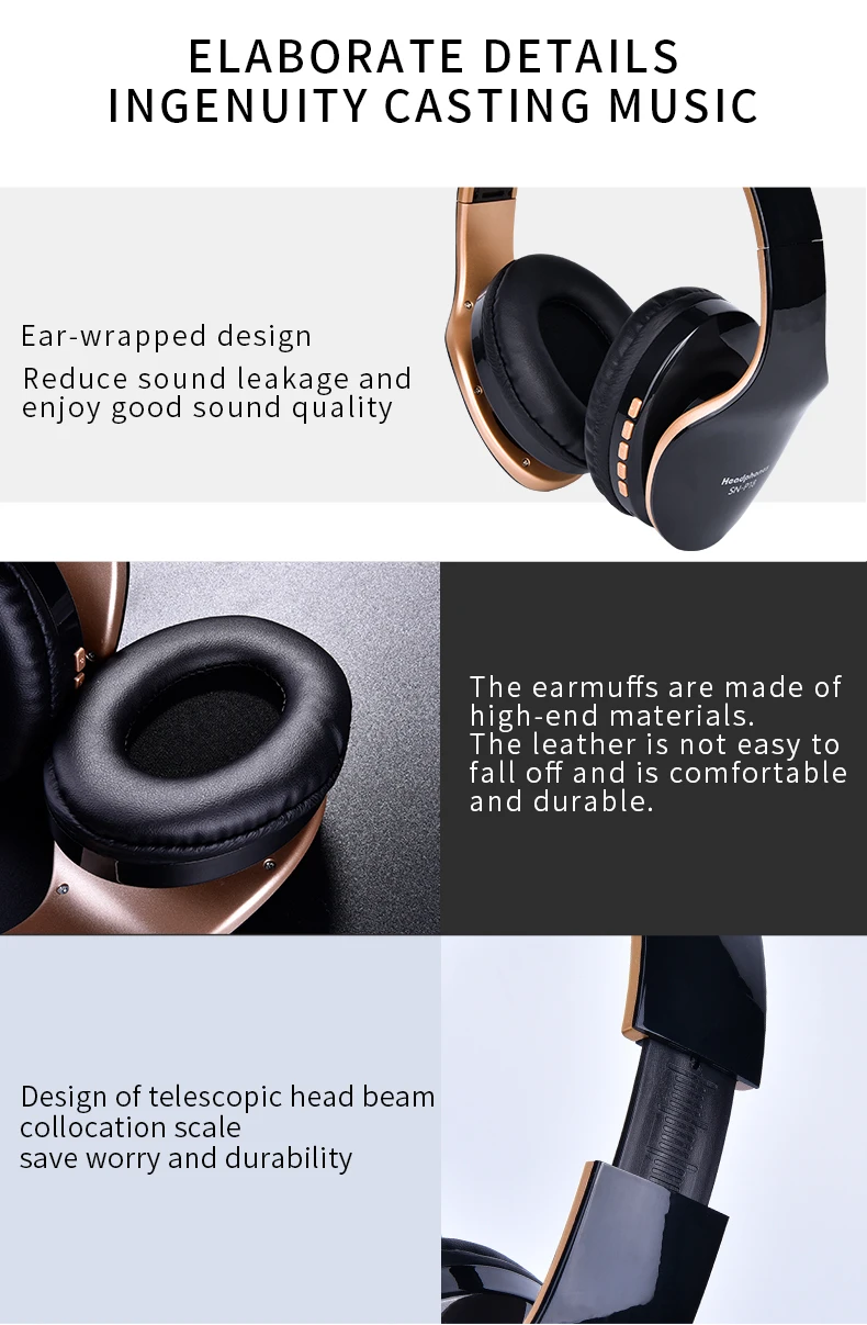 Teamyo беспроводные наушники bluetooth-гарнитура Складные стерео наушники Игровые наушники с микрофоном для ПК мобильного телефона Mp3