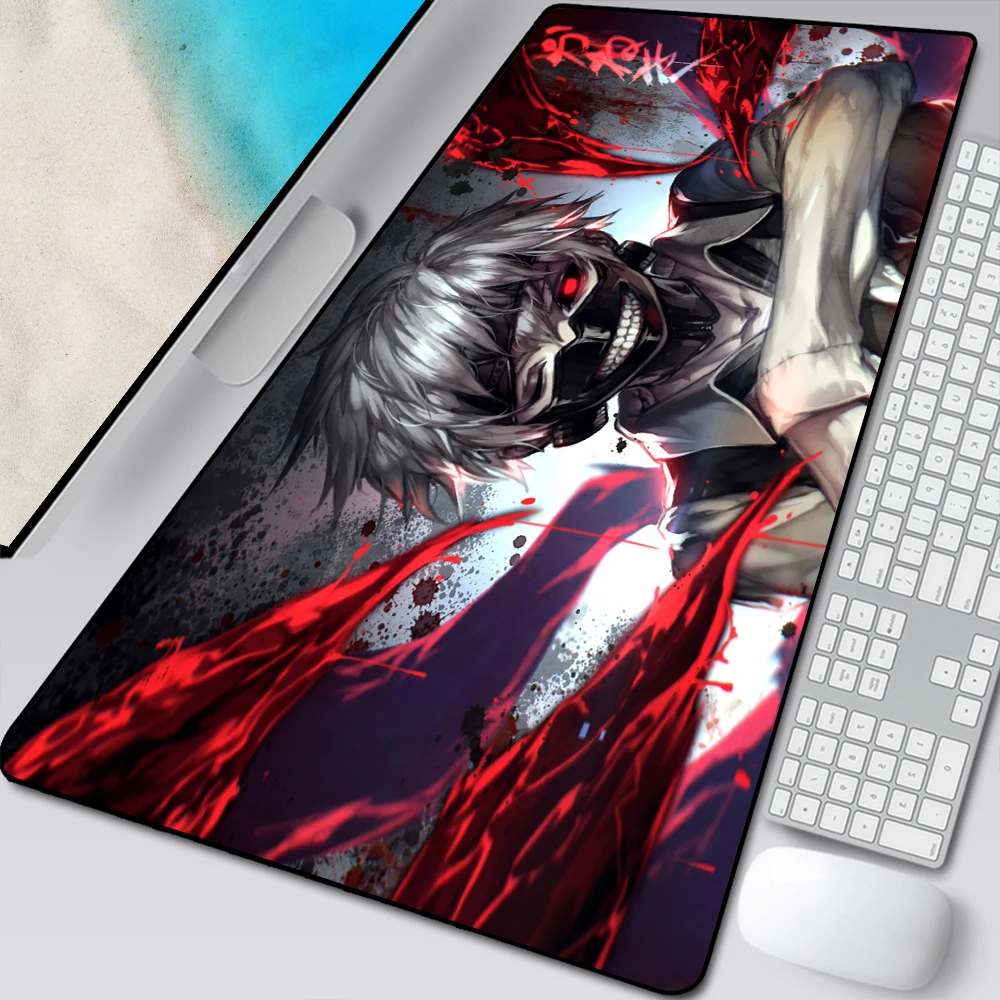 xxl anime tokyo ghoul hd print computer gamer locking edge mouse pad keyboard pc desk mice mats office non slip rubber pad free global shipping