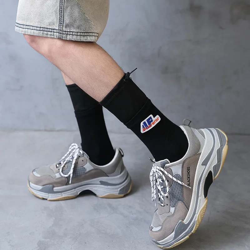 

3 Pairs Men's Mid-tube Fashion Japanese Korean Style Cotton Socks Spring Men Sport Socks Breathable Sweat Absorption Sock Trendy
